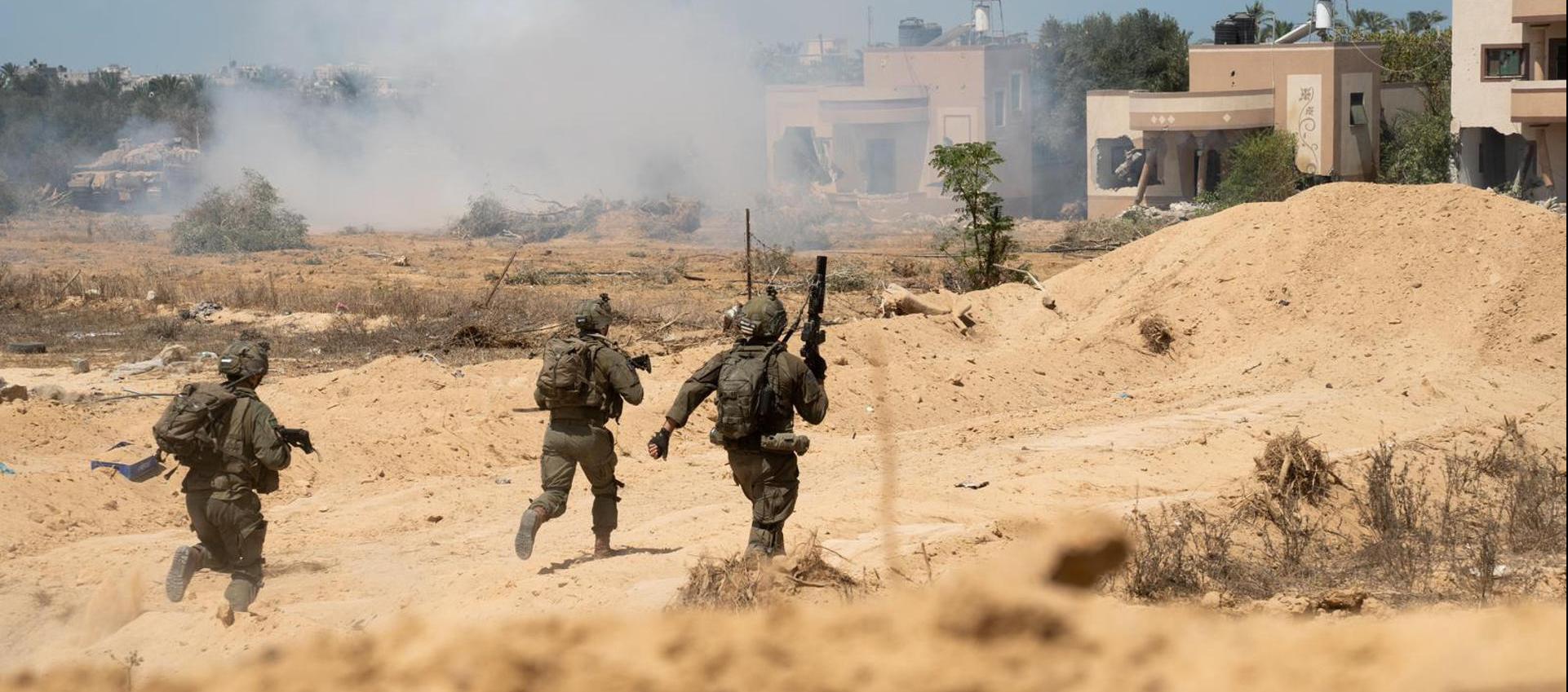 Tropas terrestres en el sur de la Franja de Gaza.