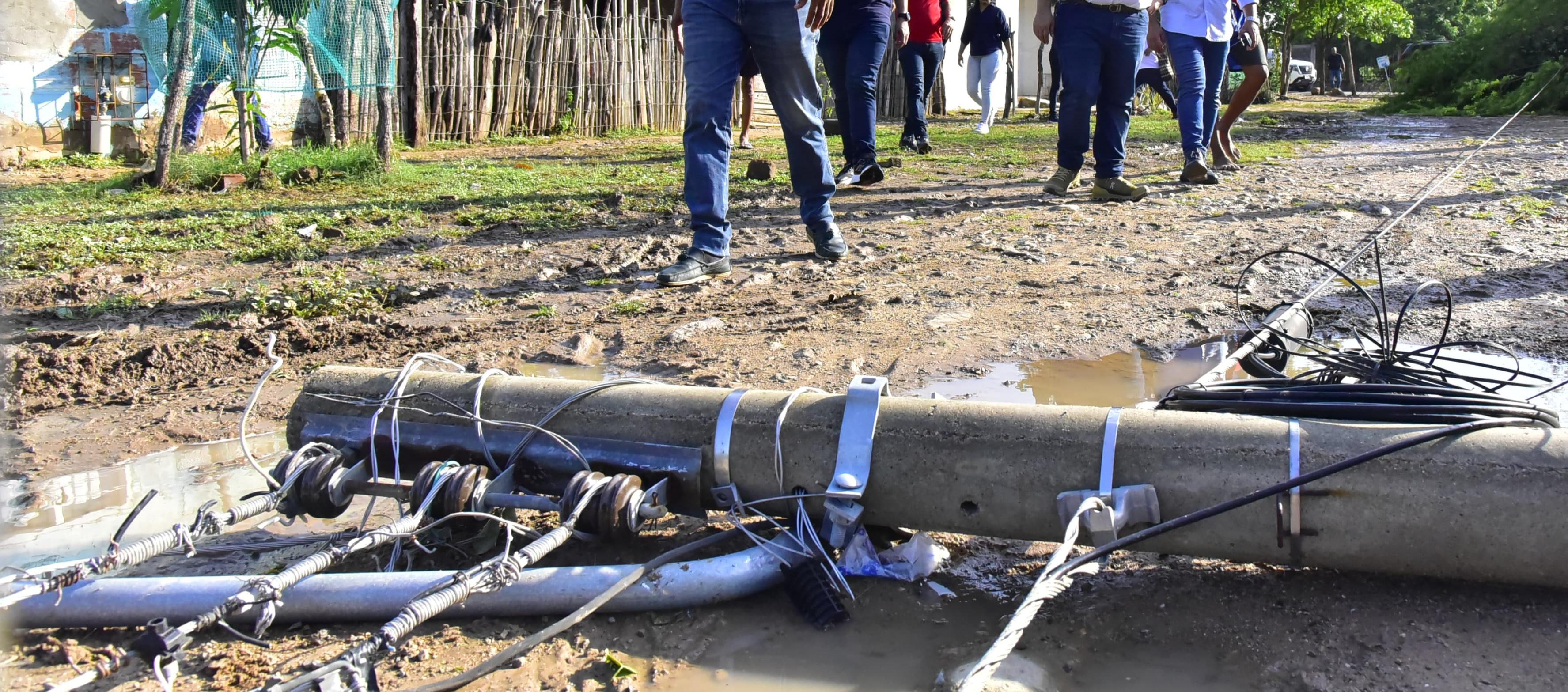 Destrozos dejó el vendaval en zona rural de Valledupar. 