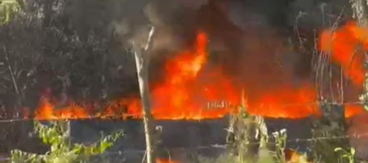 Imagen del ataque en la vereda La Ceiba, en Arauca.