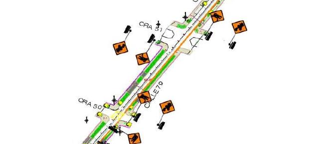 Planos de puntos a trabajar en la ampliación de la calle 79.