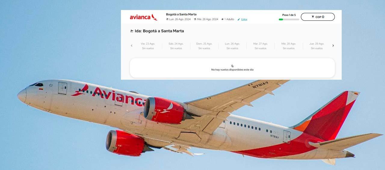 Página Web Aerolínea Avianca