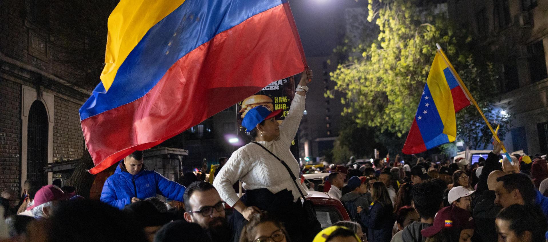 Protestas de venezolanos en Chile.