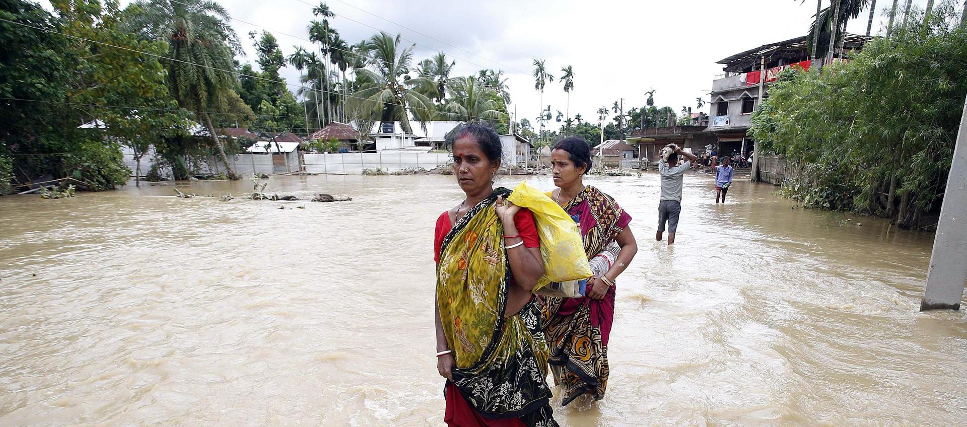 Fuertes lluvias en la India. 