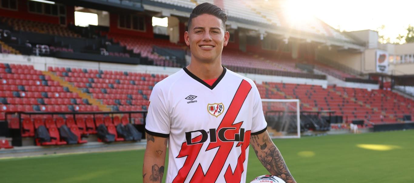James Rodríguez firmó esta semana como nuevo jugador del Rayo Vallecano. 