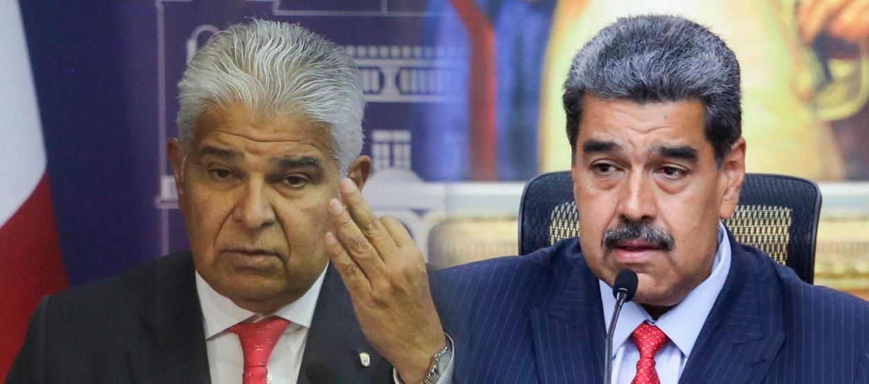 El Presidente de Panamá, José Raúl Mulino, y Nicolás Maduro.
