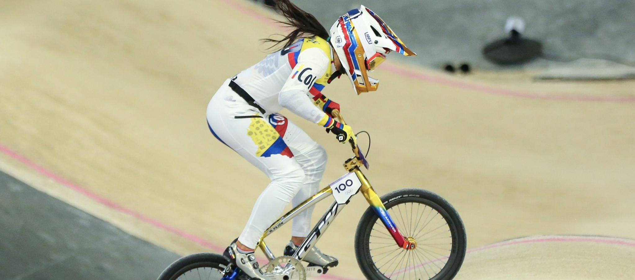 Mariana Pajón no logró la clasificación a la final del BMX femenino.