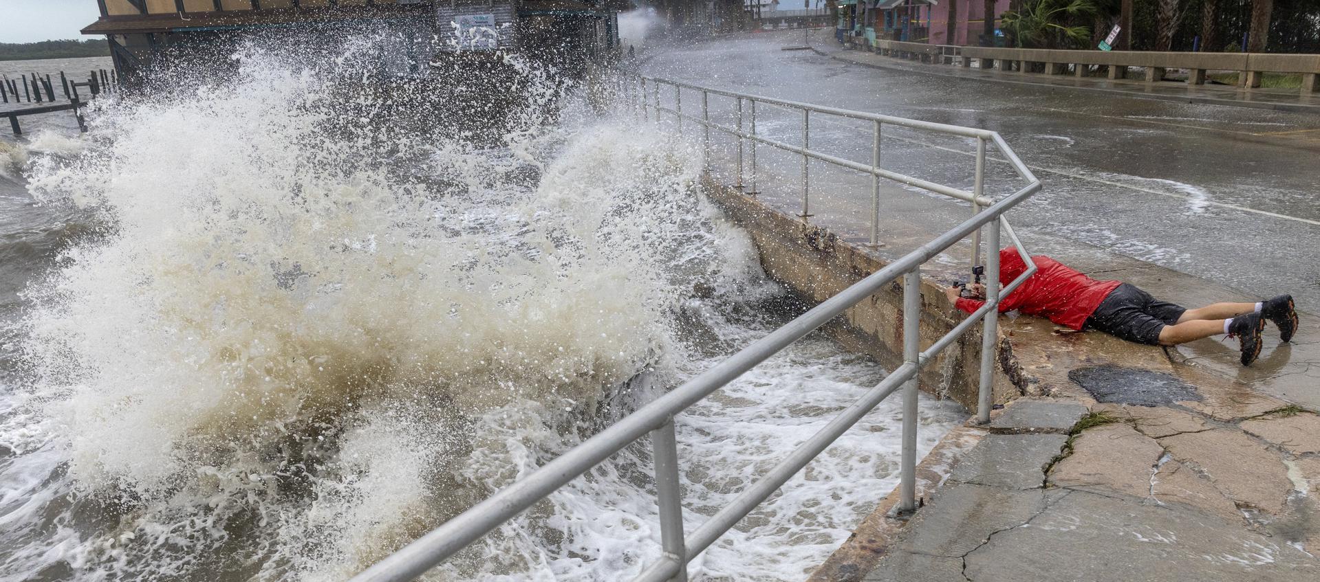 Estragos del huracán.