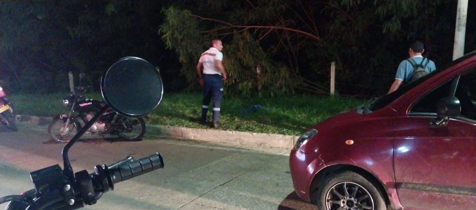 Lugar donde se presentó el accidente en la Circunvalar. 