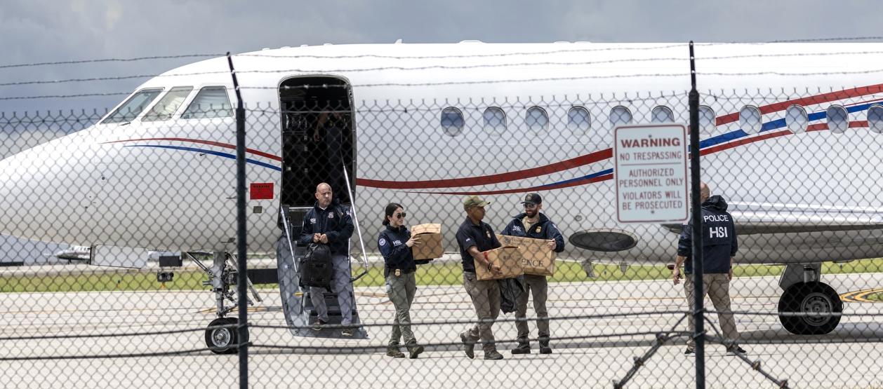 El avión confiscado.