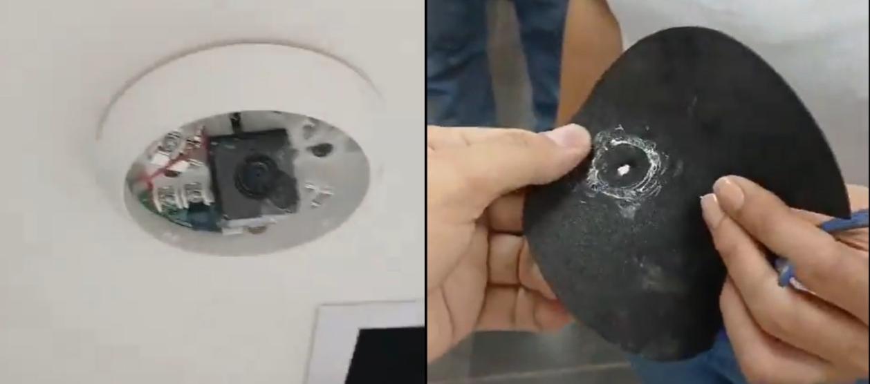 Imagen de la cámara y el camuflaje.