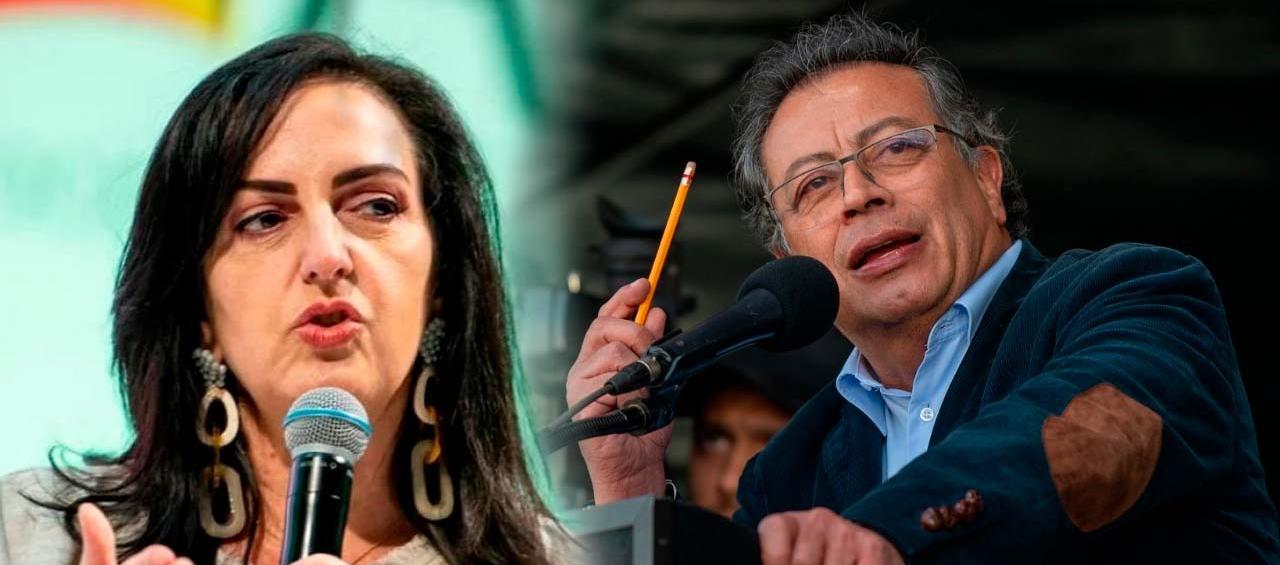 María Fernanda Cabal y el Presidente Gustavo Petro.
