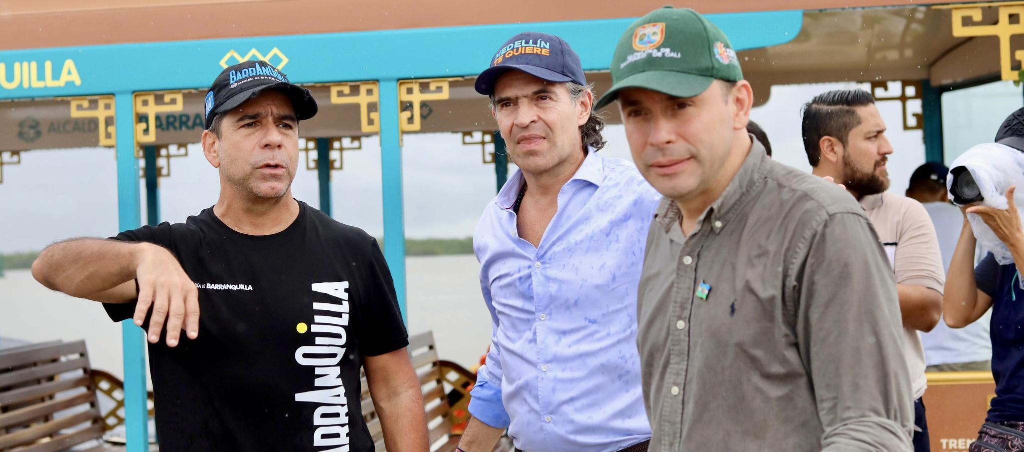Alex Char, Federico Gutiérrez y Alejandro Eder.