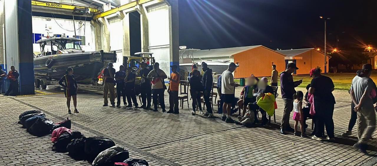 Migrantes rescatados. 