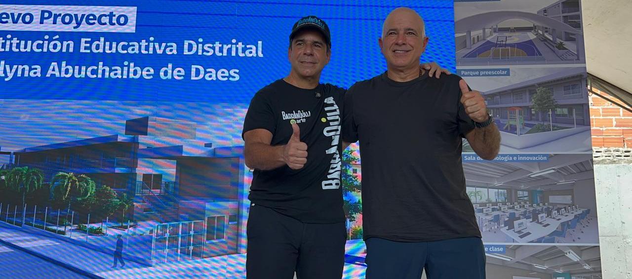 El Alcalde Alex Char y Christian Daes, COO de Tecnoglass.