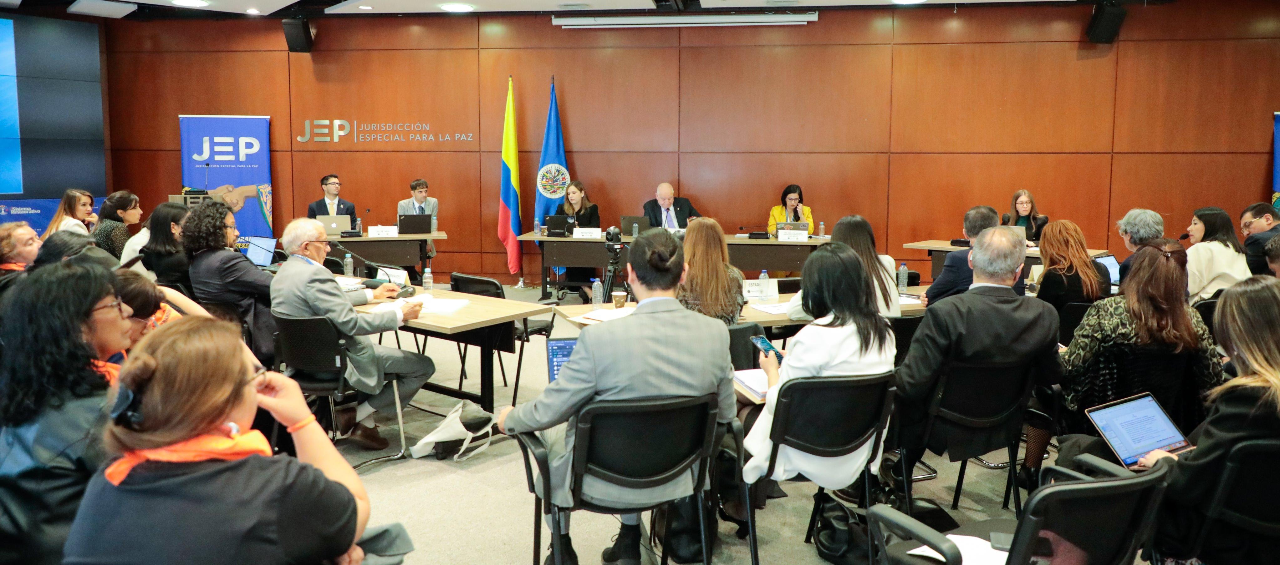 Audiencia de la JEP.