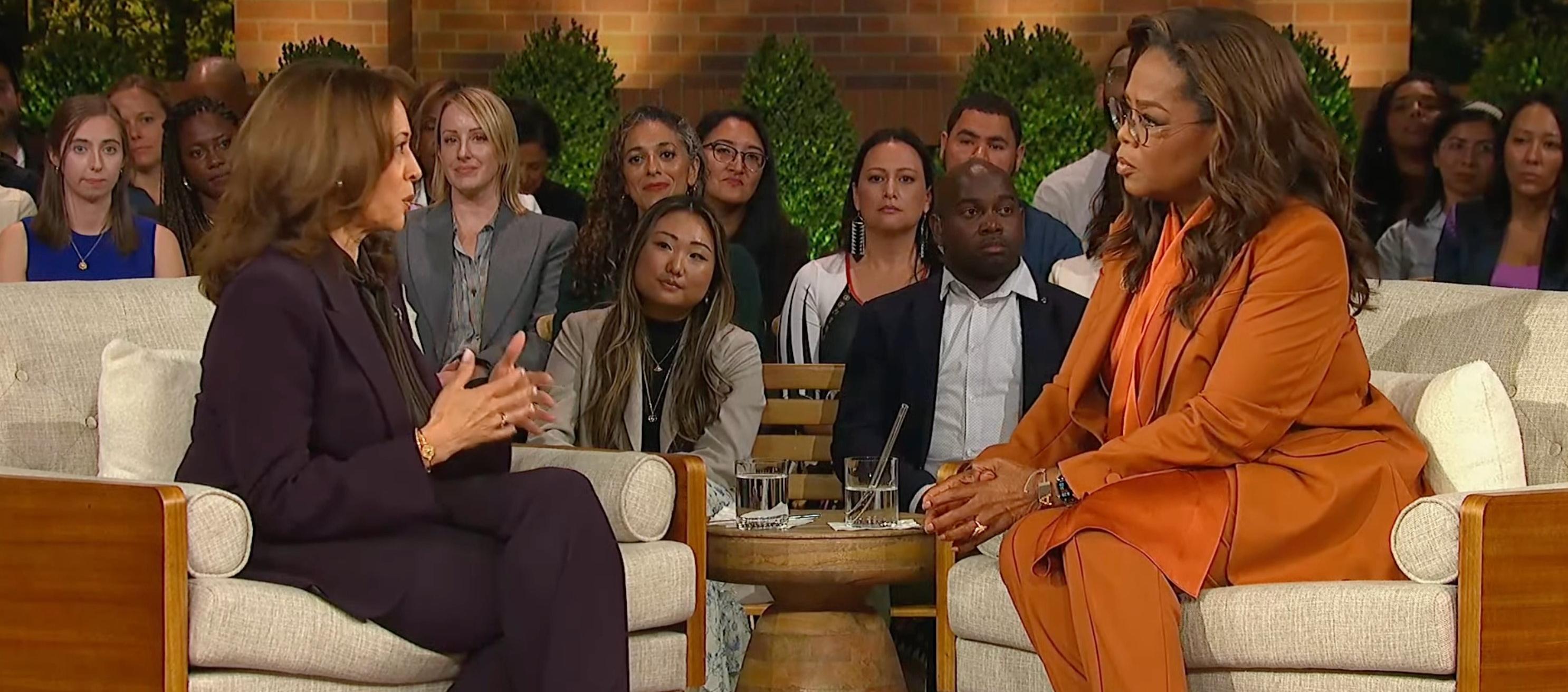 Kamala Harris y Oprah Winfrey.