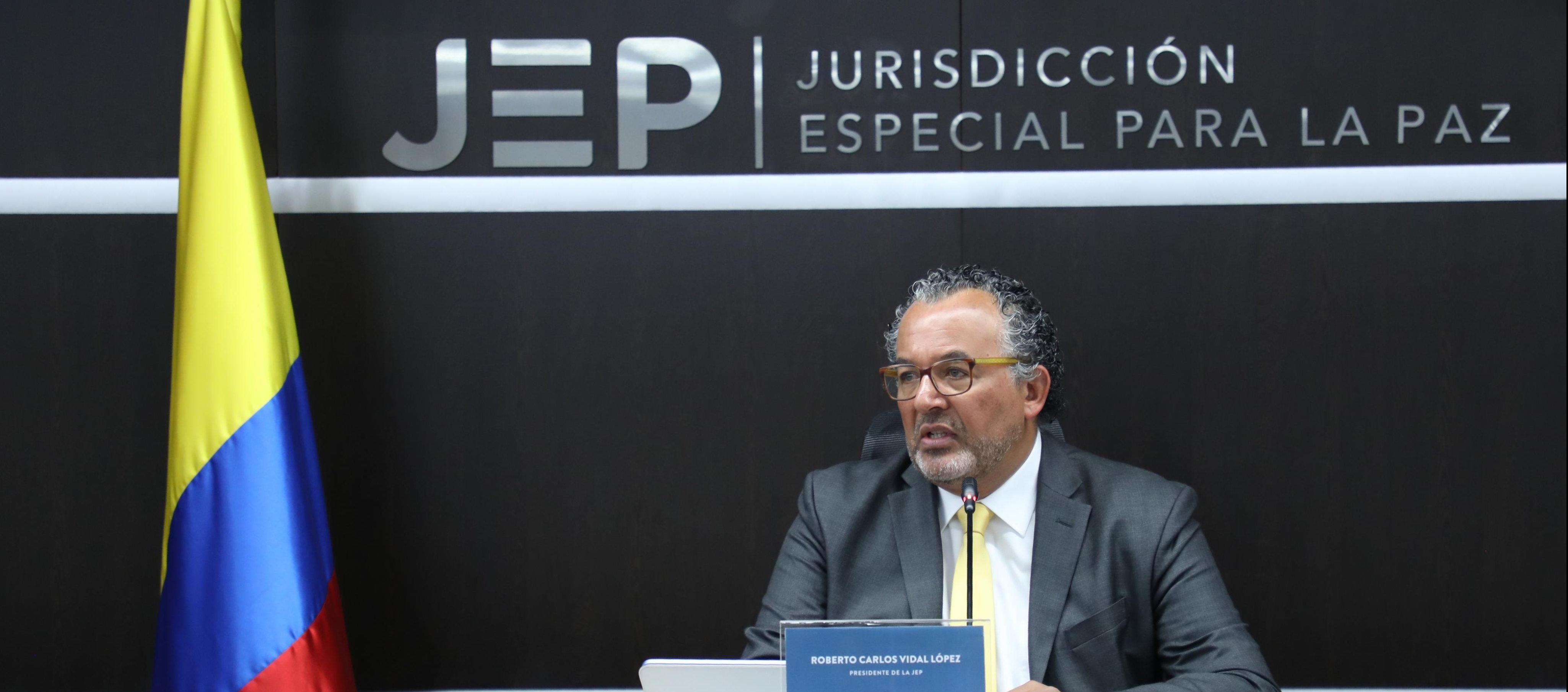 El magistrado Roberto Vidal, presidente de la JEP.