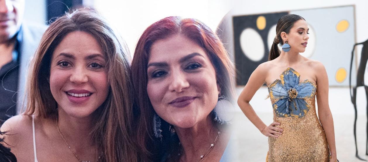 Antonella Farah junto a la artista Shakira en "Cuando el arte une corazones".