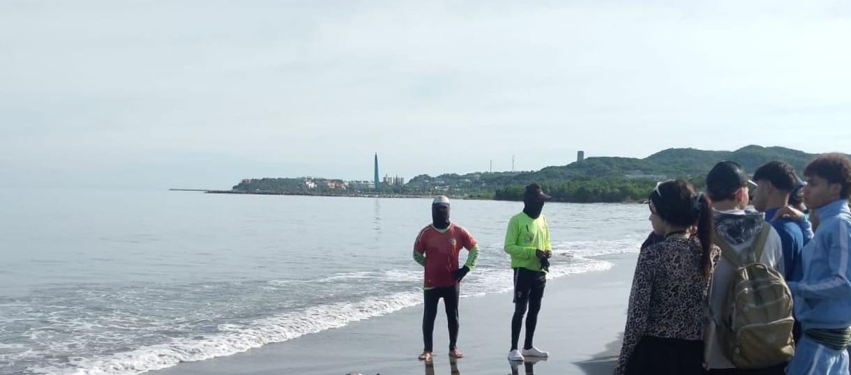 Playa donde fue encontrado el cuerpo sin vida.