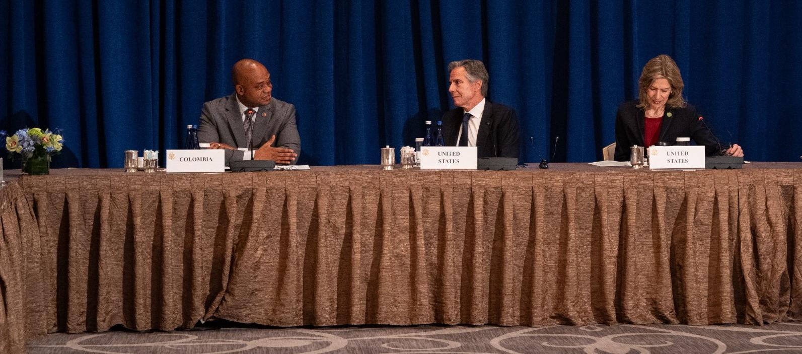 Luis Gilberto Murillo, Canciller de Colombia, y Antony Blinken, Secretario de Estado de EE.UU. 