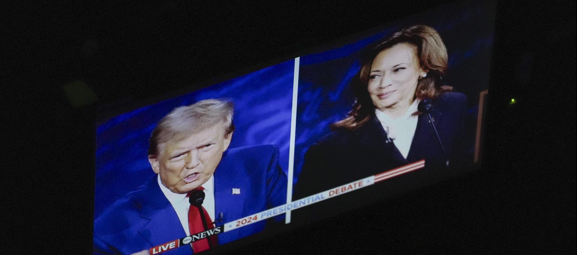 Donald Trump y Kamala Harris en debate.