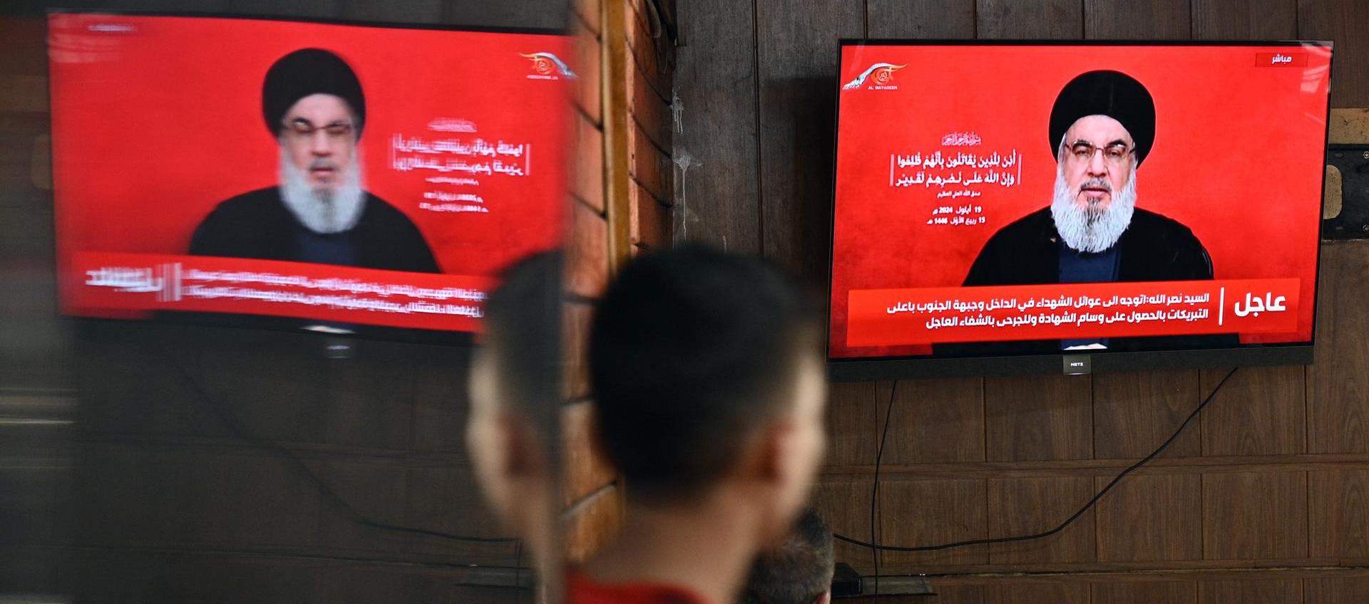 Imagen del líder de Hezbolá, Hassan Nasrallah.