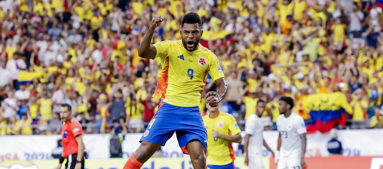 Miguel Ángel Borja marcó un gol con la Selección Colombia en la Copa América. 