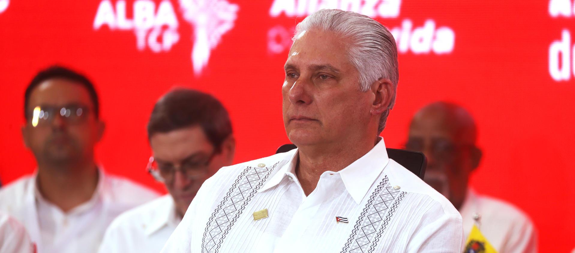 Presidente de Cuba, Miguel Díaz. 