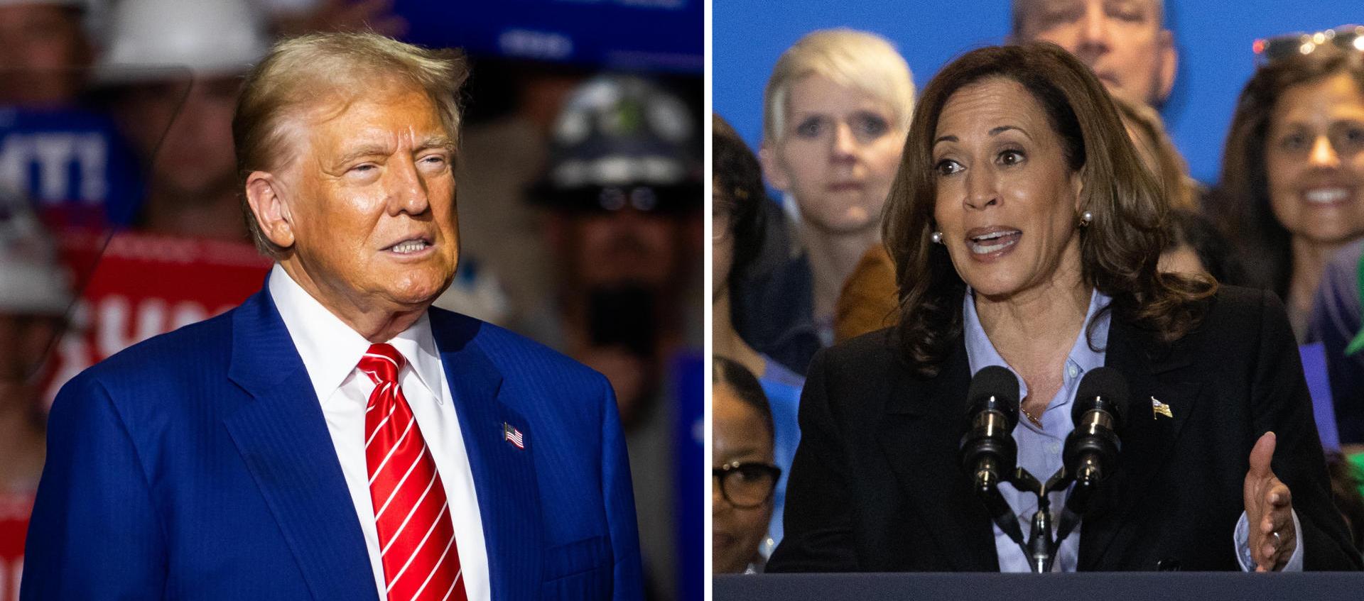 Donald Trump, y Kamala Harris.