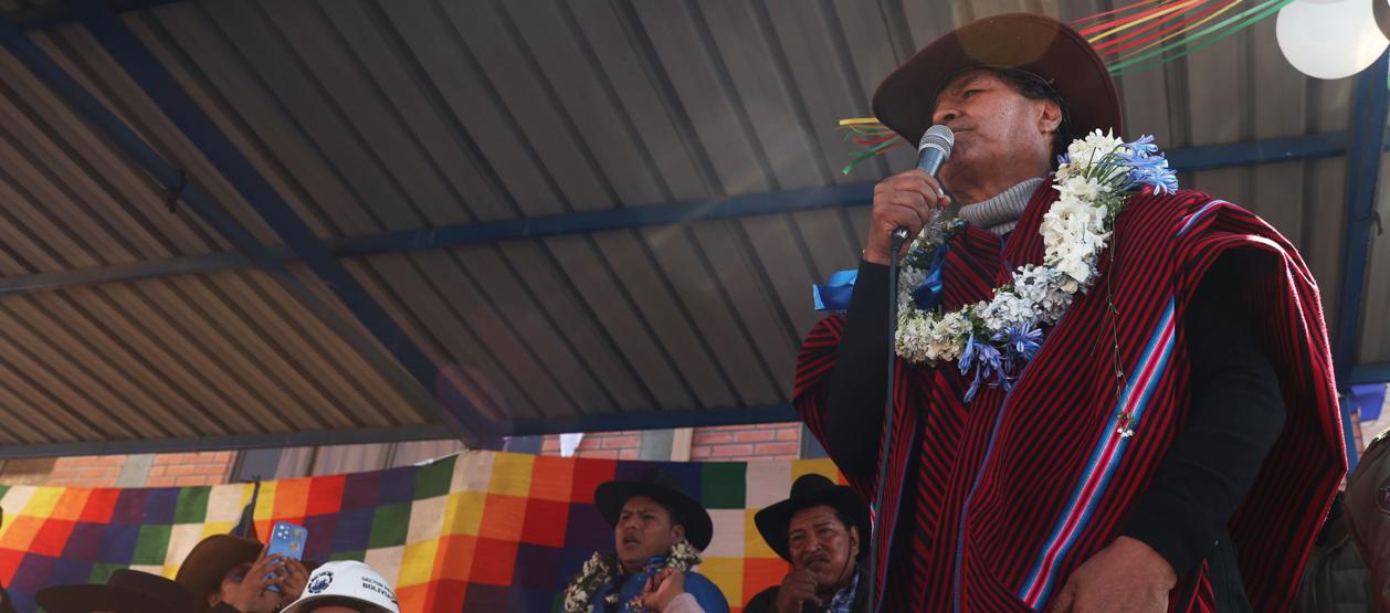 Evo Morales lidera una movilización nacional hacia La Paz. 