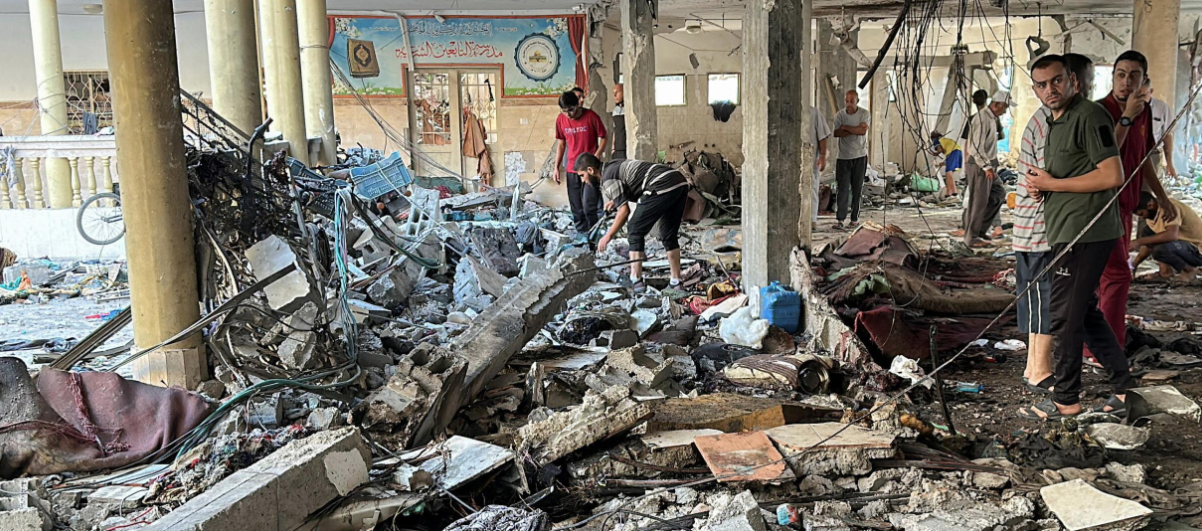 Ataque contra una escuela en la Franja de Gaza.