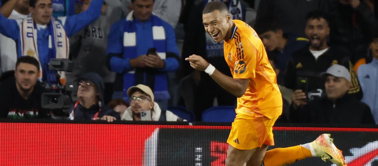 Kylian Mbappé marcó, de pena máxima, el segundo gol del Real Madrid ante Real Sociedad.