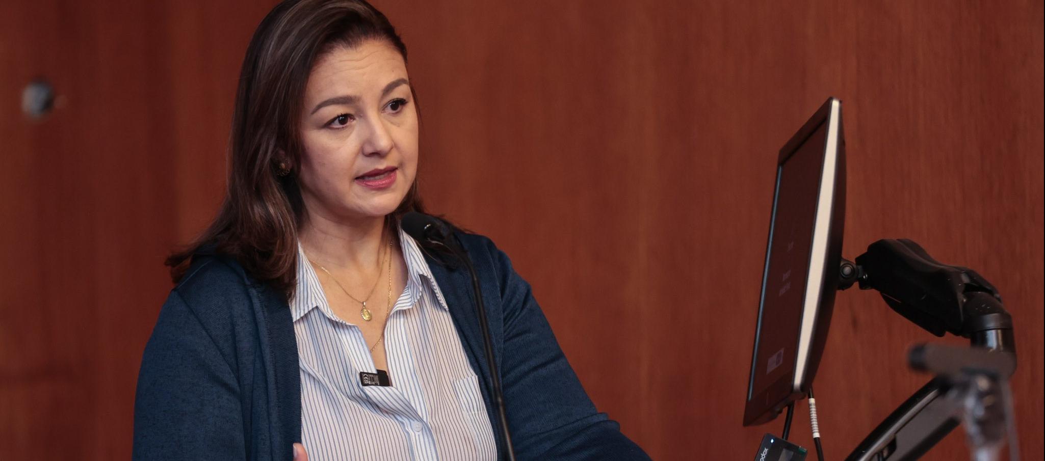 Luz Cristina López, ministra del Deporte.