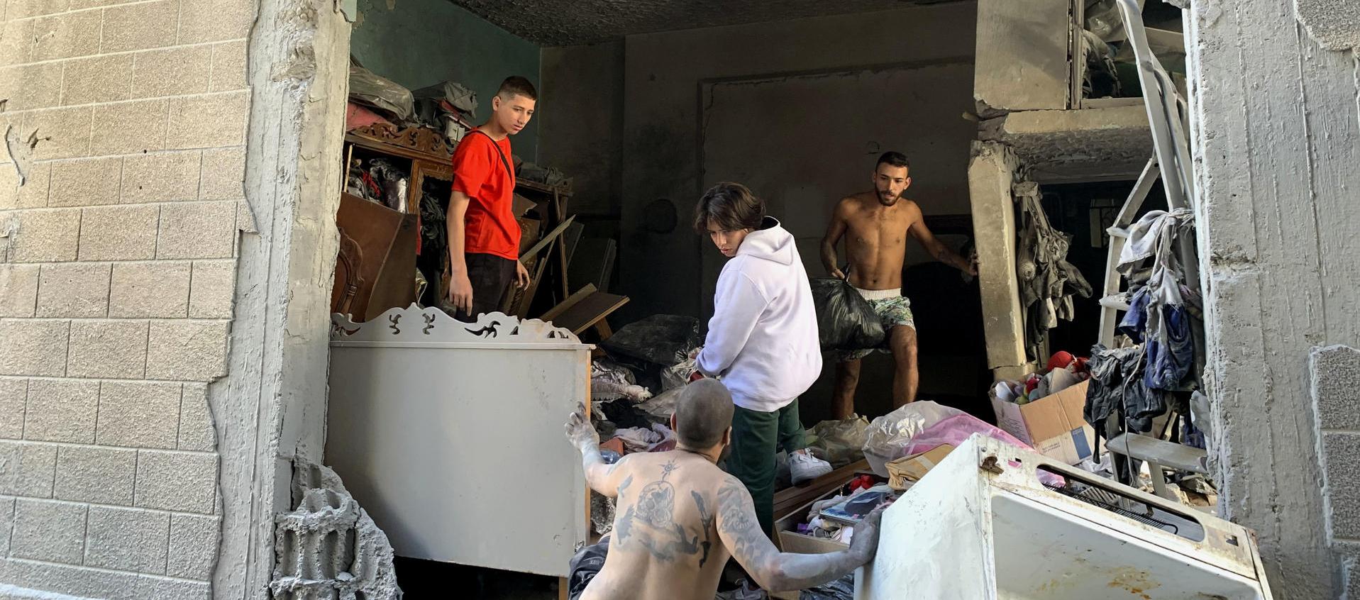 Vivienda destruida en el sur del Líbano.