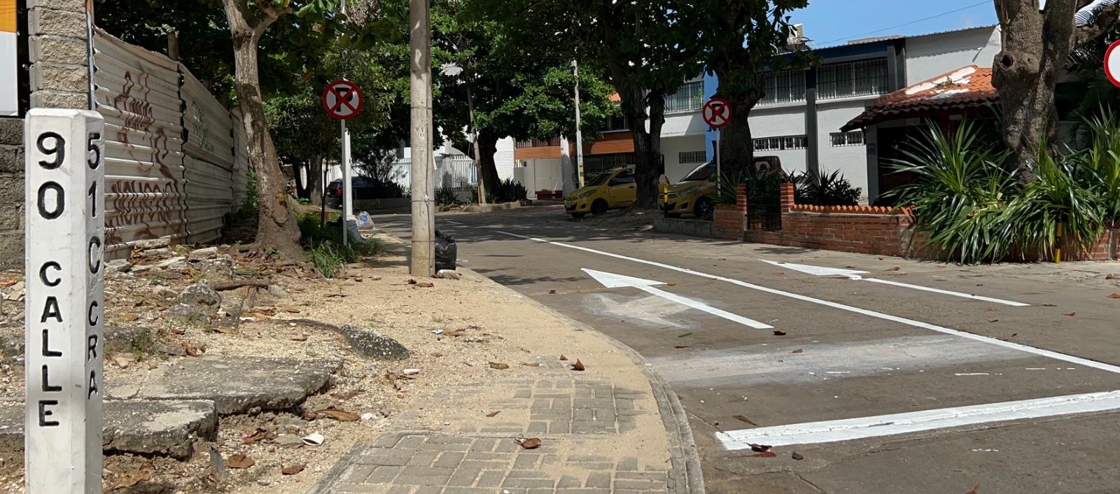 Carrera 51C con calle 90.