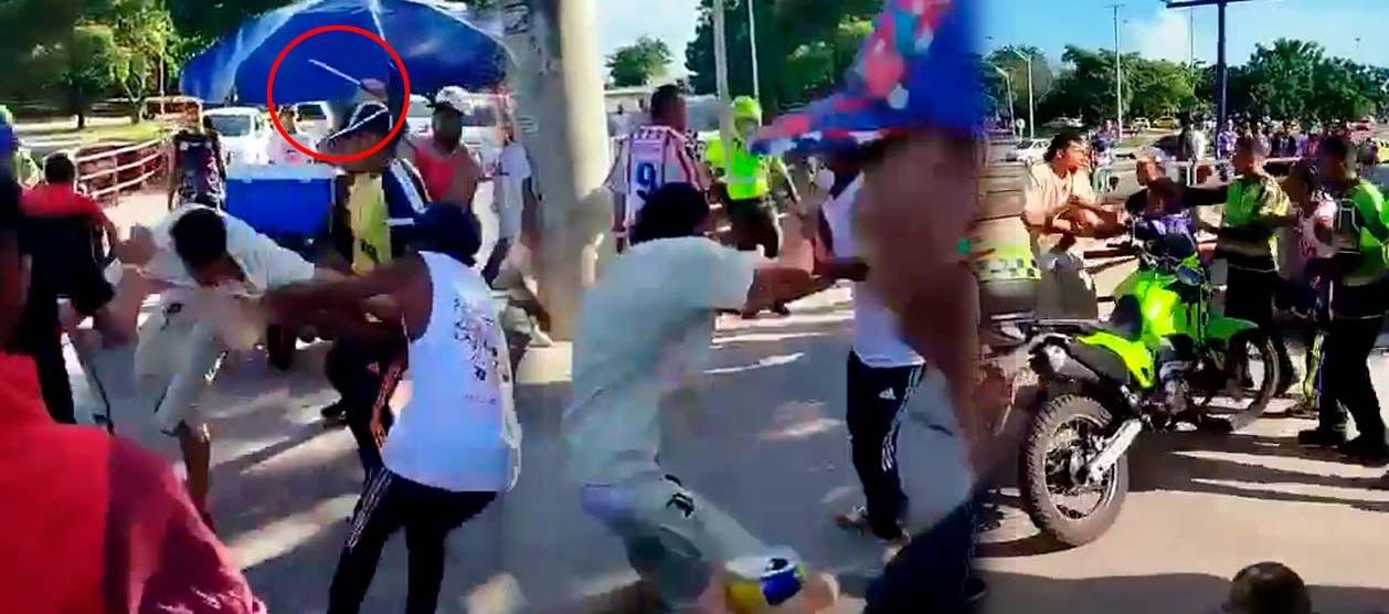 Momentos del brutal ataque.