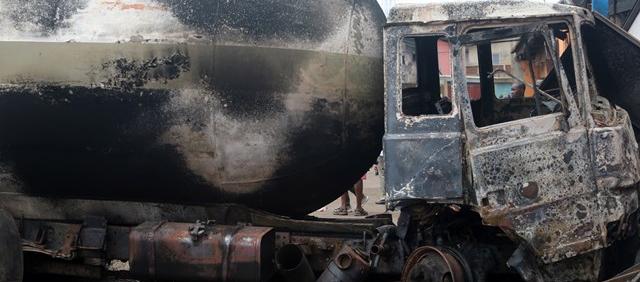 El camión cisterna que explotó.