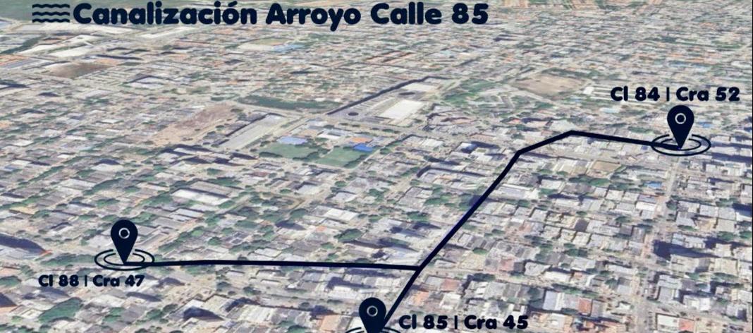 El proyecto de canalización.