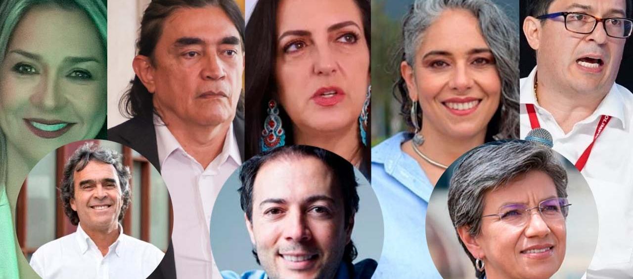 Ocho personajes que está en el sonajero de candidatos.