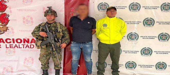 La captura del cabecilla se realizó en conjunto entre el Ejército y la Policía. 