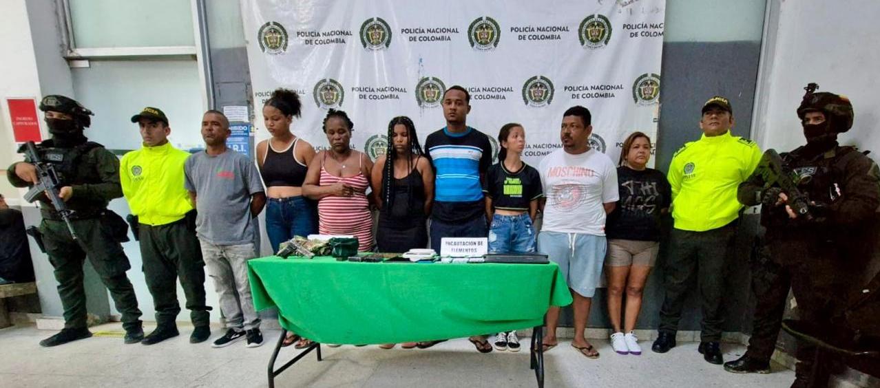 Los capturados quedaron a disposición de la Fiscalía General de la Nación. 