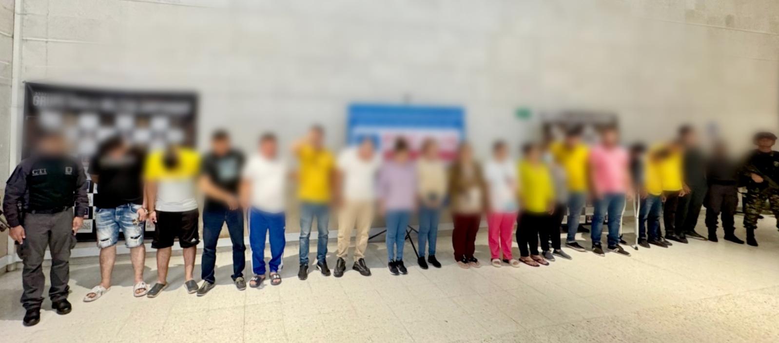 Los detenidos harían parte de una estructura delictiva. 