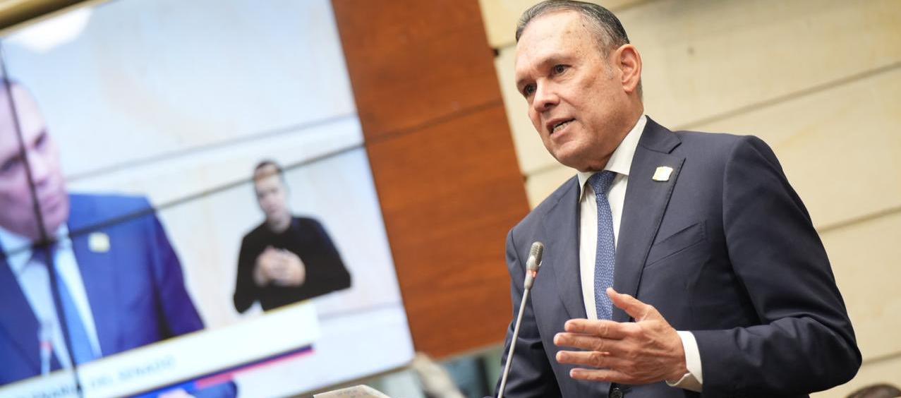 El presidente del Senado, Efraín Cepeda.