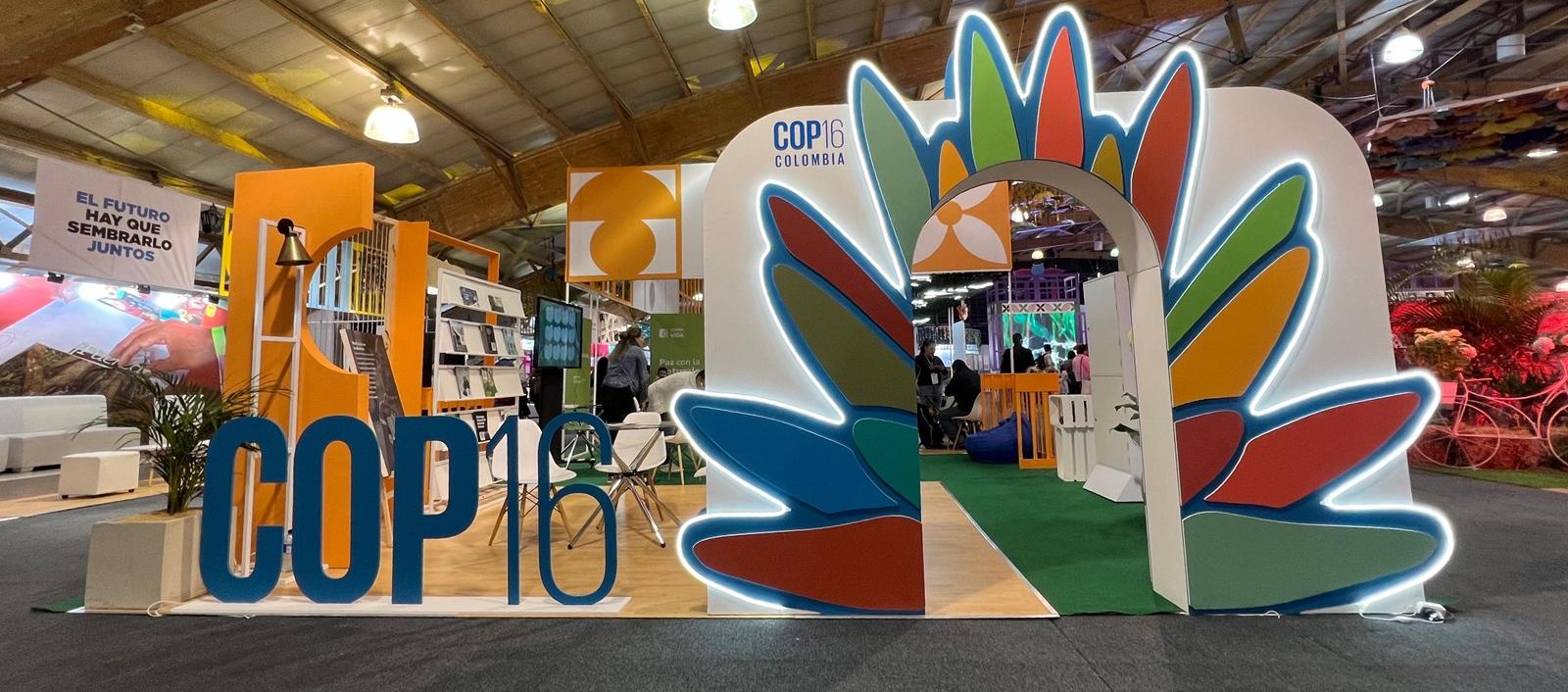 Aspecto de la COP16, en Cali. 