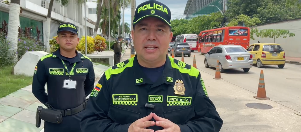 Coronel Dave Figueroa, Comandante Operativo de la  Policía Metropolitana de Barranquilla.