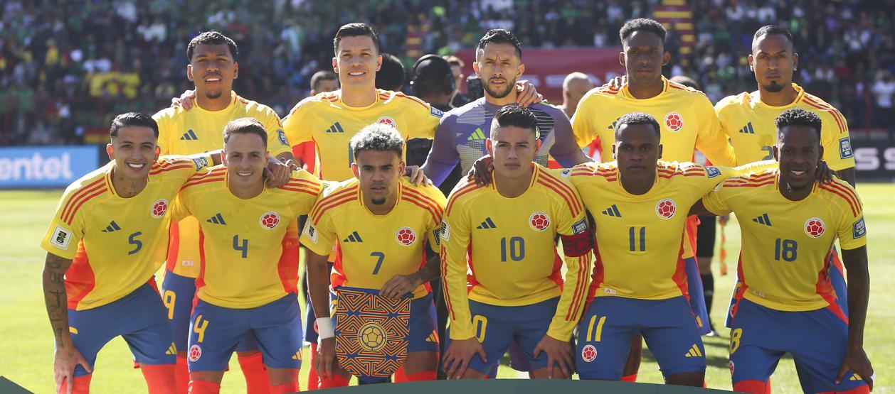 Selección Colombia que disputó el partido contra Bolivia, en El Alto.