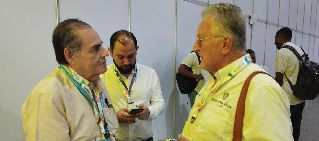 El Agente interventor de Air-e, Carlos Diago y el Superintendente de Servicios, Dagoberto Quiroga.