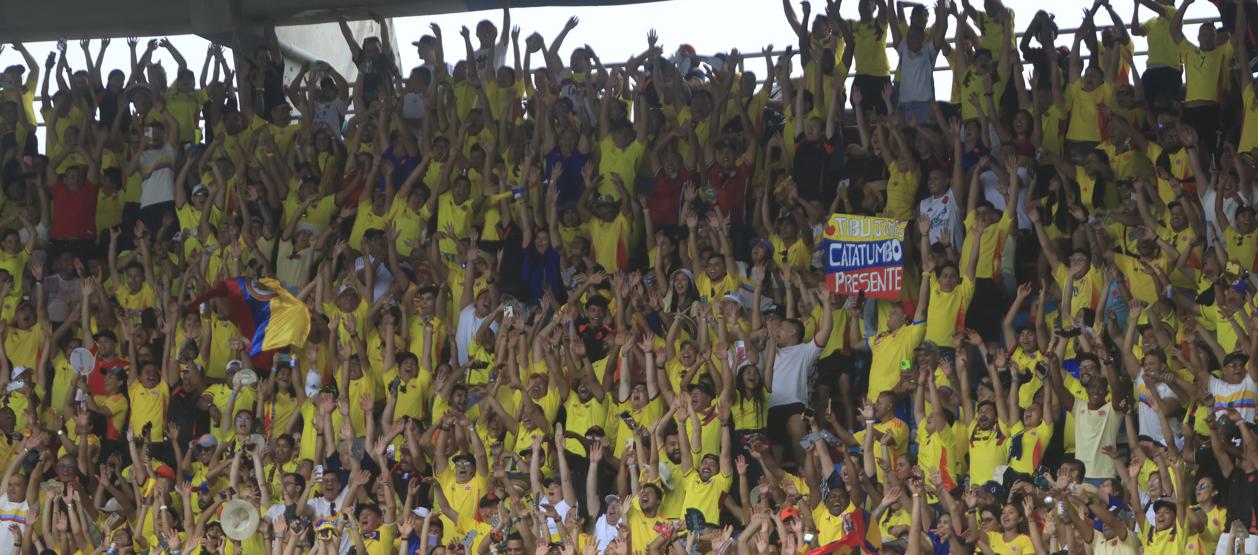 Los hinchas de la selección en el Metropolitano.
