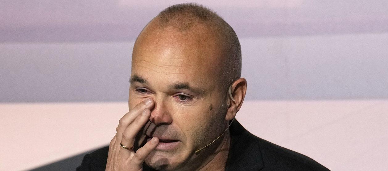 La emoción de Andrés Iniesta.