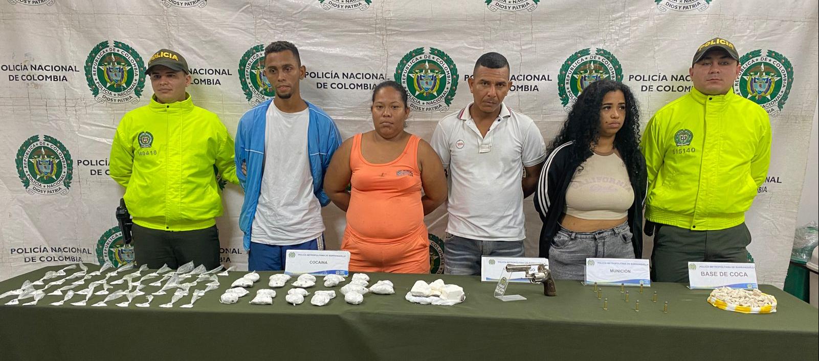 Los capturados en Las Gardenias.